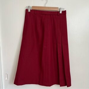 100% New Wool A Line Pleated Skirt Size M